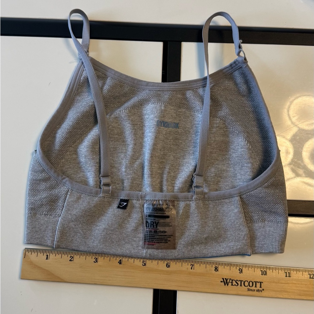 Gymshark Vital Seamless Sports Bra - Gray/Blue - Size Small - NWOT - Picture 7 of 10